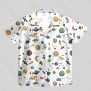 Funny Outer Space Pocket Hawaiian Shirt