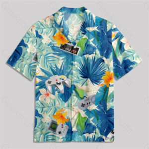 Hawaiian Tropicals & Retro Gamers Pocket Hawaiian Shirt