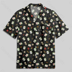 Mahjong Board Game 2 Pocket Hawaiian Shirt