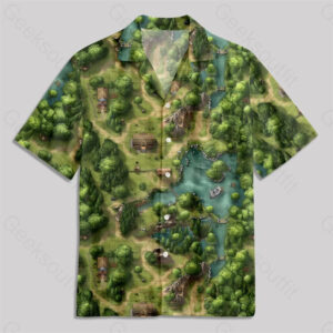 RPG Game Forest Map Pocket Hawaiian Shirt